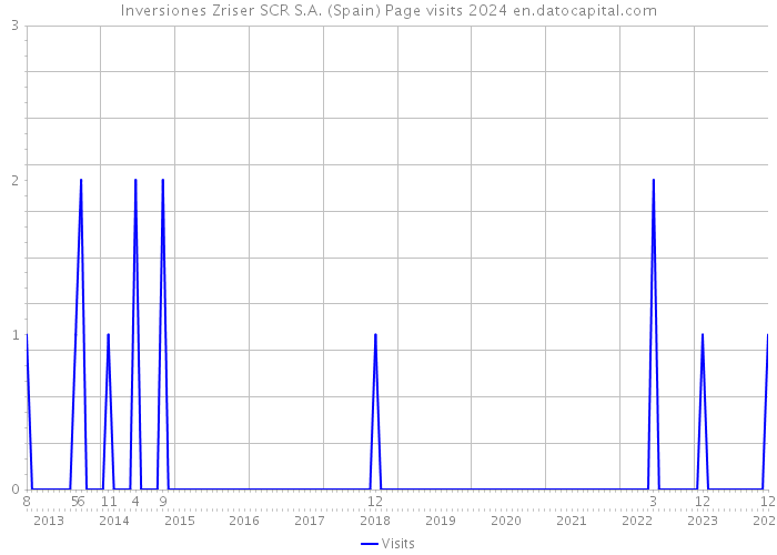 Inversiones Zriser SCR S.A. (Spain) Page visits 2024 