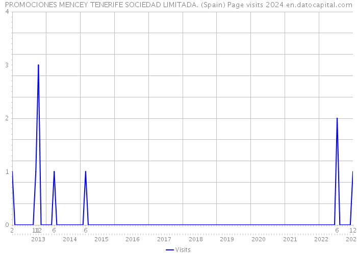 PROMOCIONES MENCEY TENERIFE SOCIEDAD LIMITADA. (Spain) Page visits 2024 