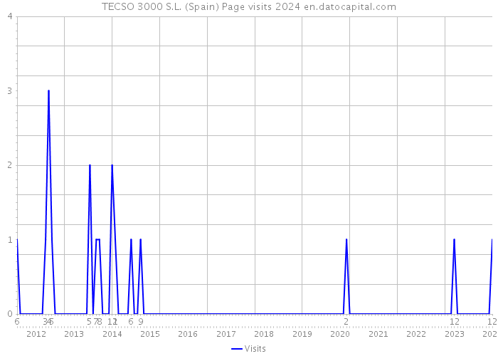 TECSO 3000 S.L. (Spain) Page visits 2024 