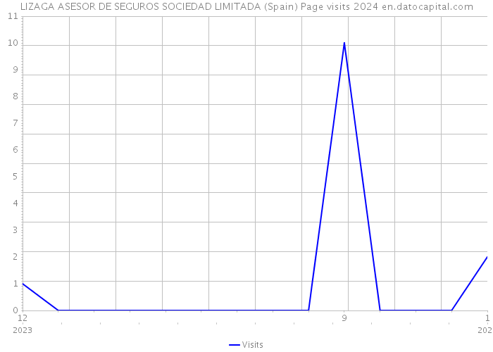 LIZAGA ASESOR DE SEGUROS SOCIEDAD LIMITADA (Spain) Page visits 2024 