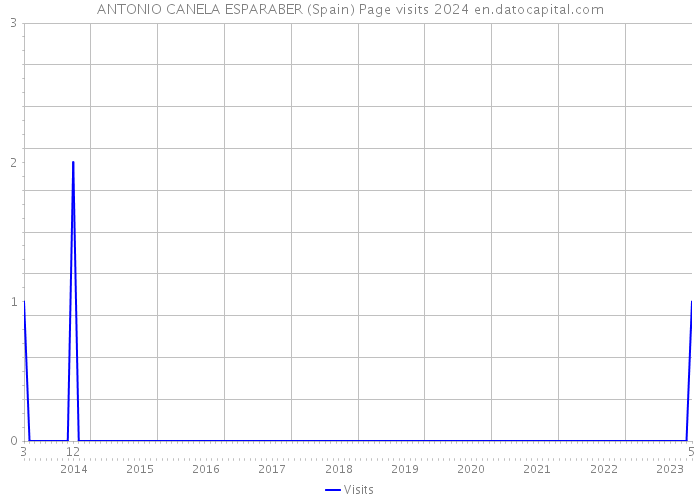 ANTONIO CANELA ESPARABER (Spain) Page visits 2024 