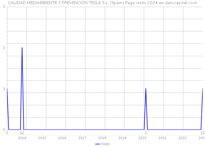 CALIDAD MEDIAMBIENTE Y PREVENCION TESLA S.L. (Spain) Page visits 2024 