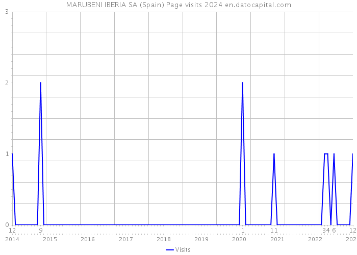 MARUBENI IBERIA SA (Spain) Page visits 2024 