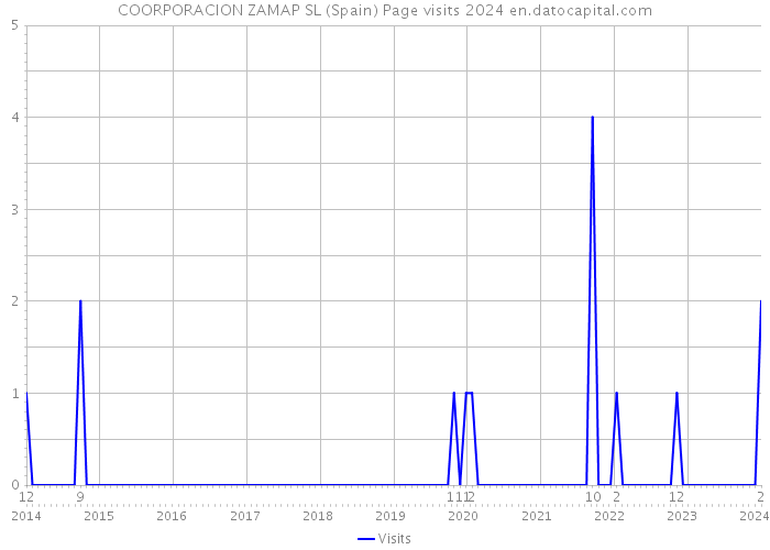 COORPORACION ZAMAP SL (Spain) Page visits 2024 