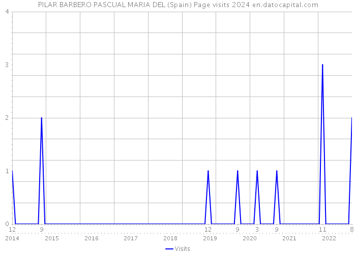 PILAR BARBERO PASCUAL MARIA DEL (Spain) Page visits 2024 
