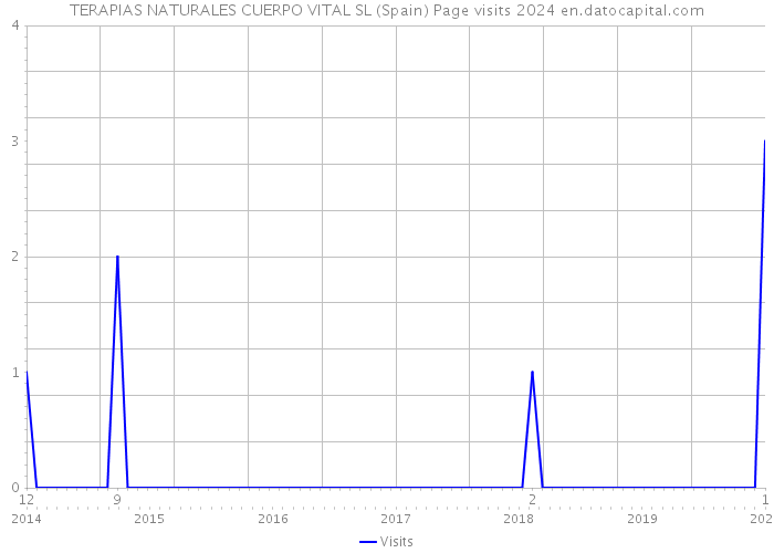 TERAPIAS NATURALES CUERPO VITAL SL (Spain) Page visits 2024 