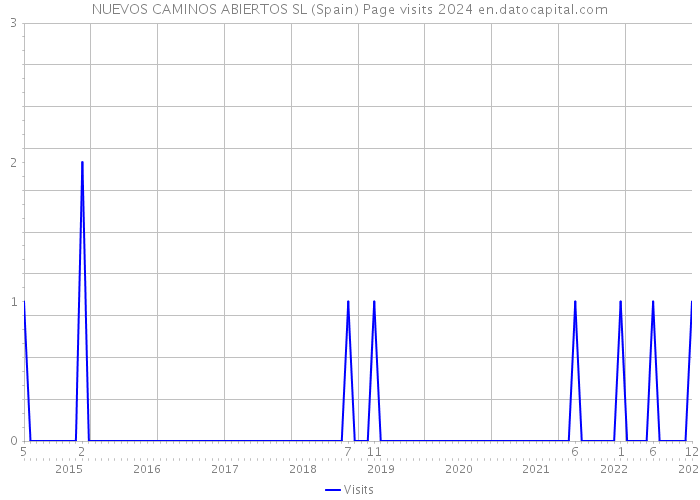 NUEVOS CAMINOS ABIERTOS SL (Spain) Page visits 2024 