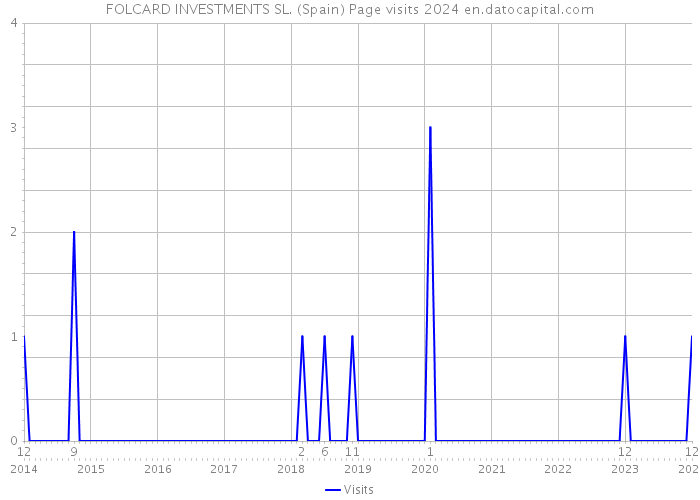 FOLCARD INVESTMENTS SL. (Spain) Page visits 2024 