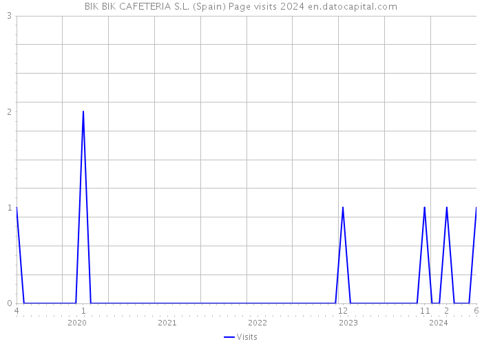 BIK BIK CAFETERIA S.L. (Spain) Page visits 2024 