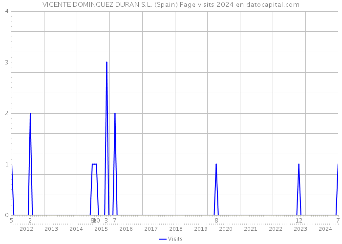 VICENTE DOMINGUEZ DURAN S.L. (Spain) Page visits 2024 