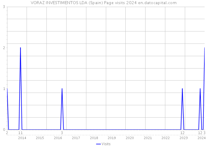 VORAZ INVESTIMENTOS LDA (Spain) Page visits 2024 