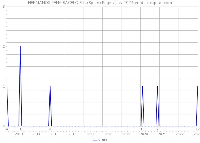 HERMANOS PENA BACELO S.L. (Spain) Page visits 2024 