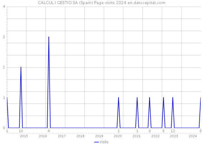 CALCUL I GESTIO SA (Spain) Page visits 2024 