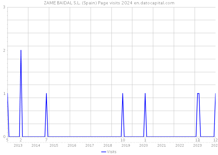 ZAME BAIDAL S.L. (Spain) Page visits 2024 