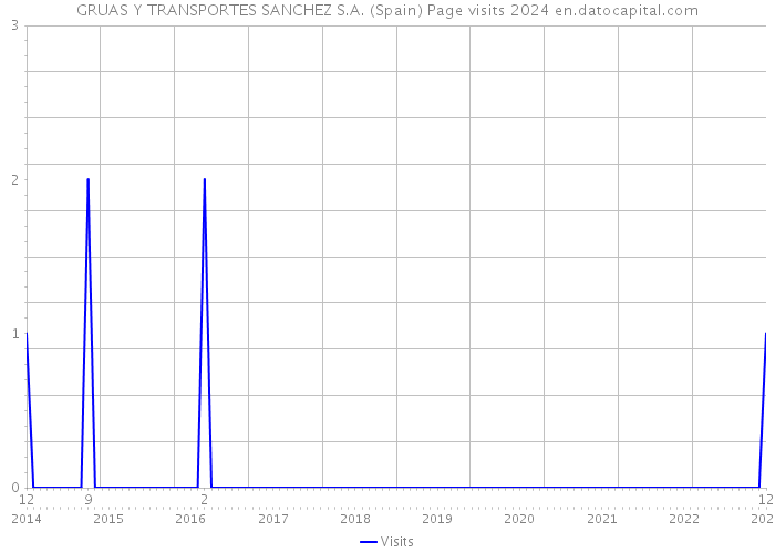 GRUAS Y TRANSPORTES SANCHEZ S.A. (Spain) Page visits 2024 