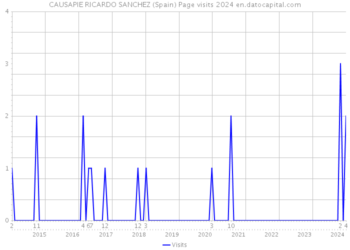 CAUSAPIE RICARDO SANCHEZ (Spain) Page visits 2024 