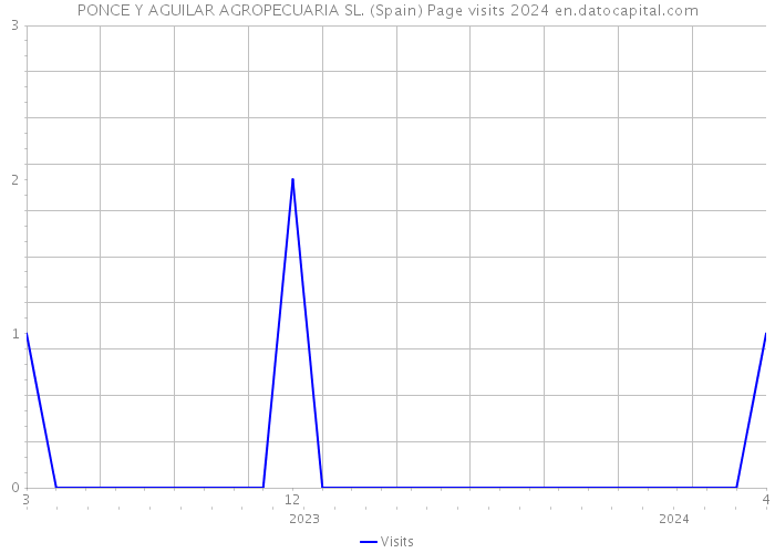 PONCE Y AGUILAR AGROPECUARIA SL. (Spain) Page visits 2024 