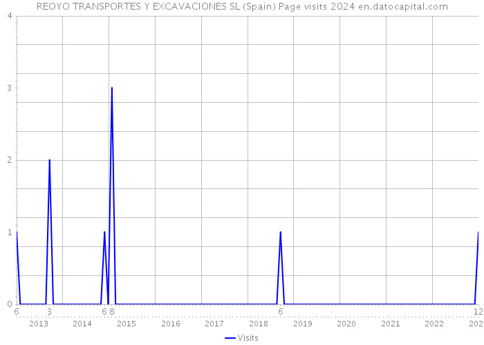 REOYO TRANSPORTES Y EXCAVACIONES SL (Spain) Page visits 2024 