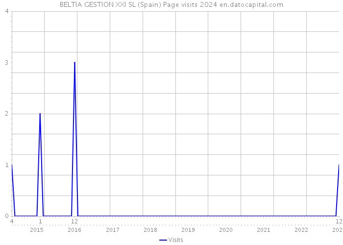 BELTIA GESTION XXI SL (Spain) Page visits 2024 