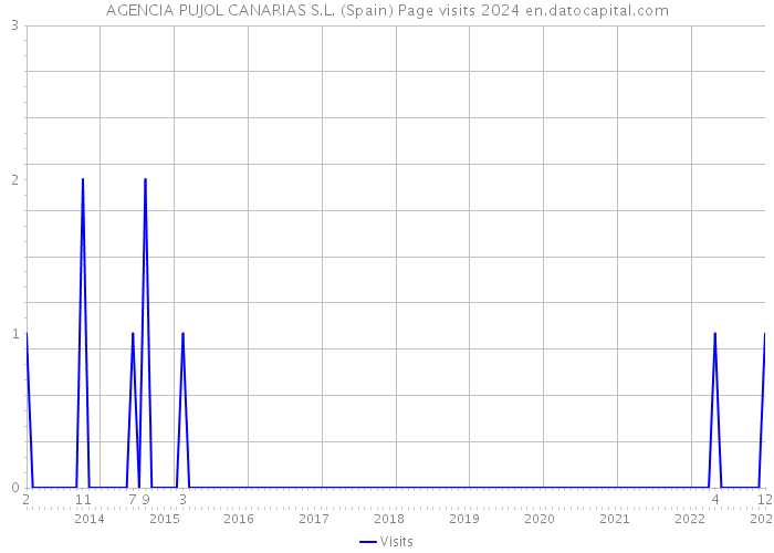 AGENCIA PUJOL CANARIAS S.L. (Spain) Page visits 2024 