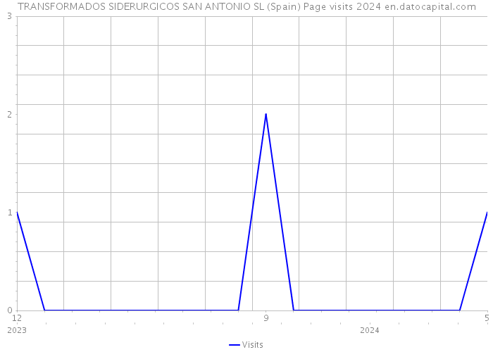 TRANSFORMADOS SIDERURGICOS SAN ANTONIO SL (Spain) Page visits 2024 