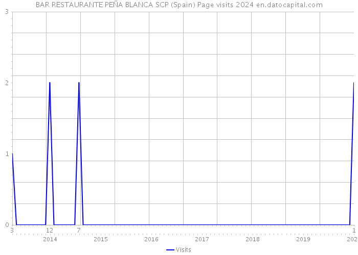 BAR RESTAURANTE PEÑA BLANCA SCP (Spain) Page visits 2024 