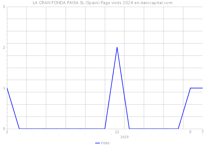 LA GRAN FONDA PAISA SL (Spain) Page visits 2024 