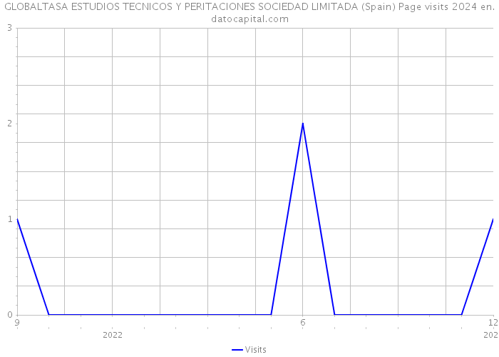 GLOBALTASA ESTUDIOS TECNICOS Y PERITACIONES SOCIEDAD LIMITADA (Spain) Page visits 2024 