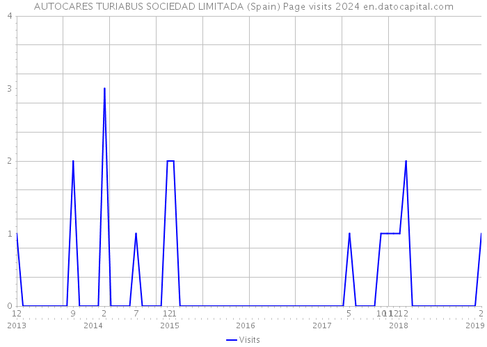 AUTOCARES TURIABUS SOCIEDAD LIMITADA (Spain) Page visits 2024 