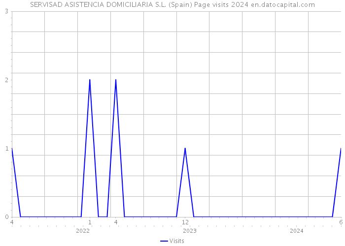 SERVISAD ASISTENCIA DOMICILIARIA S.L. (Spain) Page visits 2024 
