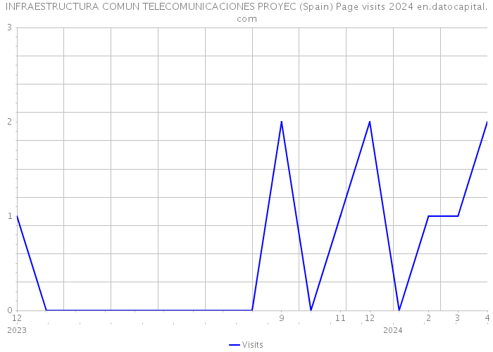 INFRAESTRUCTURA COMUN TELECOMUNICACIONES PROYEC (Spain) Page visits 2024 