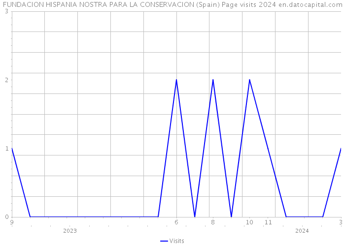 FUNDACION HISPANIA NOSTRA PARA LA CONSERVACION (Spain) Page visits 2024 