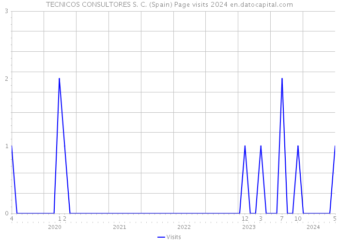 TECNICOS CONSULTORES S. C. (Spain) Page visits 2024 