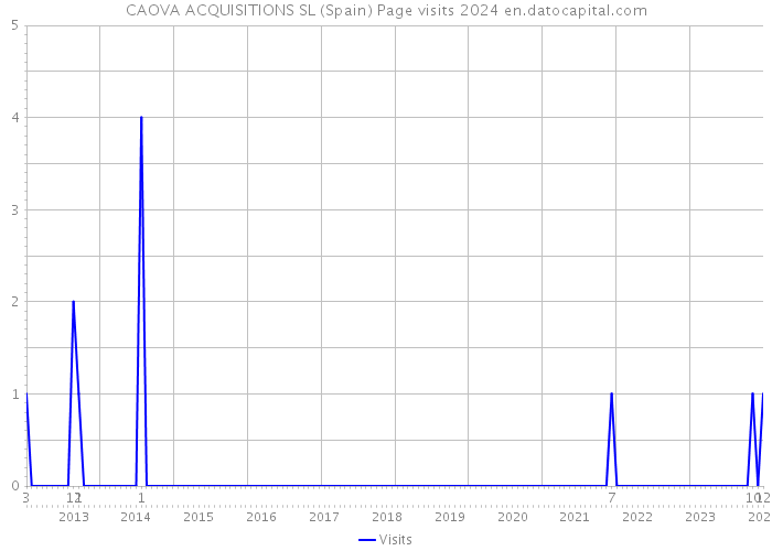 CAOVA ACQUISITIONS SL (Spain) Page visits 2024 