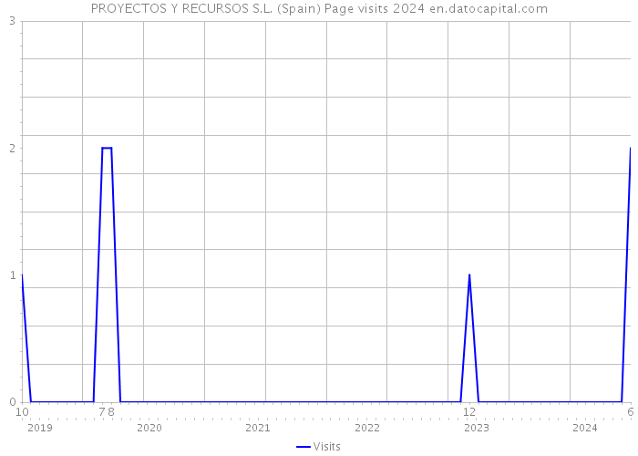 PROYECTOS Y RECURSOS S.L. (Spain) Page visits 2024 