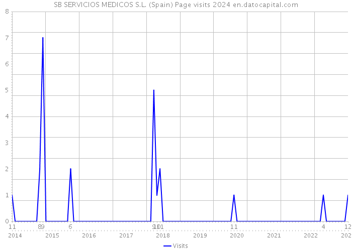 SB SERVICIOS MEDICOS S.L. (Spain) Page visits 2024 