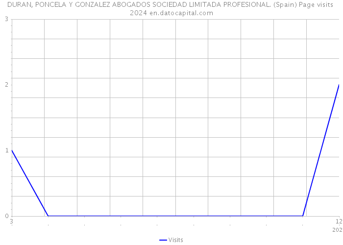 DURAN, PONCELA Y GONZALEZ ABOGADOS SOCIEDAD LIMITADA PROFESIONAL. (Spain) Page visits 2024 