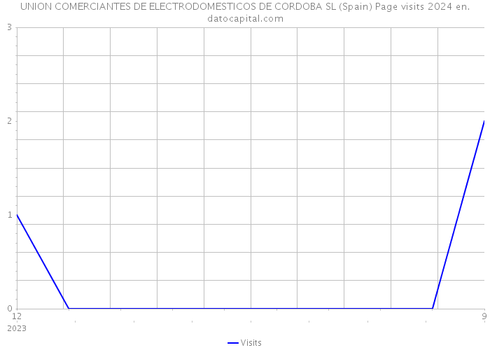 UNION COMERCIANTES DE ELECTRODOMESTICOS DE CORDOBA SL (Spain) Page visits 2024 