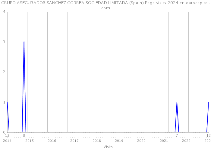 GRUPO ASEGURADOR SANCHEZ CORREA SOCIEDAD LIMITADA (Spain) Page visits 2024 