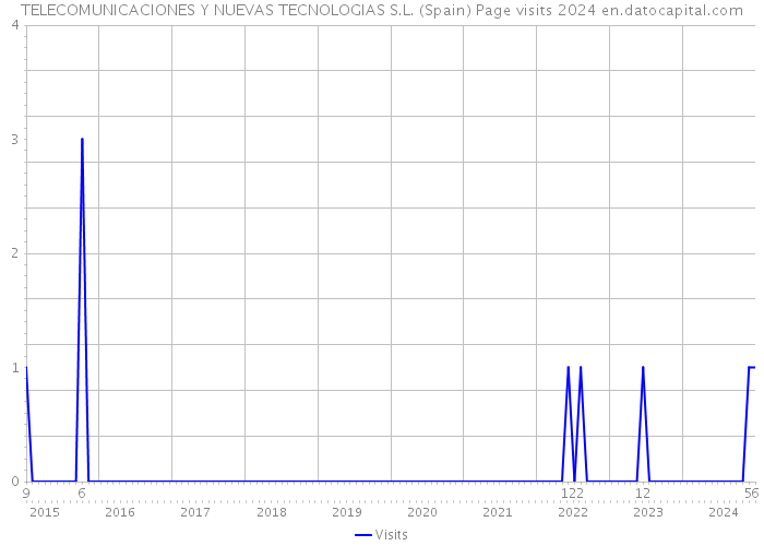 TELECOMUNICACIONES Y NUEVAS TECNOLOGIAS S.L. (Spain) Page visits 2024 