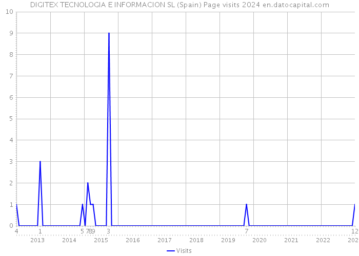 DIGITEX TECNOLOGIA E INFORMACION SL (Spain) Page visits 2024 