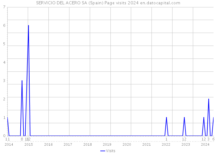 SERVICIO DEL ACERO SA (Spain) Page visits 2024 