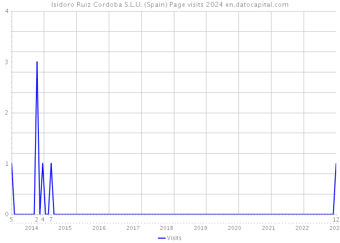 Isidoro Ruiz Cordoba S.L.U. (Spain) Page visits 2024 