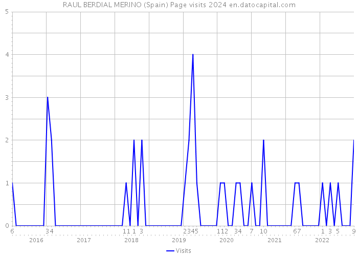 RAUL BERDIAL MERINO (Spain) Page visits 2024 