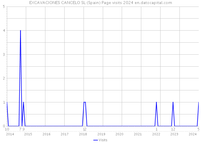 EXCAVACIONES CANCELO SL (Spain) Page visits 2024 