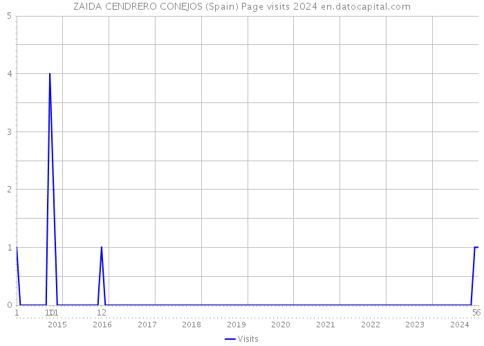 ZAIDA CENDRERO CONEJOS (Spain) Page visits 2024 
