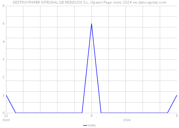 DESTROYPAPER INTEGRAL DE RESIDUOS S.L. (Spain) Page visits 2024 