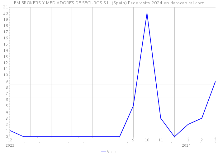 BM BROKERS Y MEDIADORES DE SEGUROS S.L. (Spain) Page visits 2024 