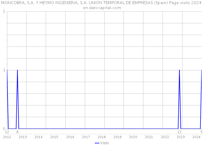 MONCOBRA, S.A. Y HEYMO INGENIERIA, S.A. UNION TEMPORAL DE EMPRESAS (Spain) Page visits 2024 