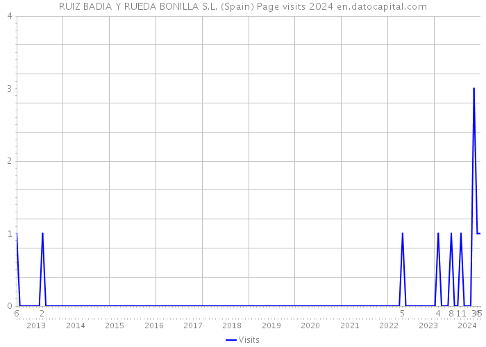 RUIZ BADIA Y RUEDA BONILLA S.L. (Spain) Page visits 2024 